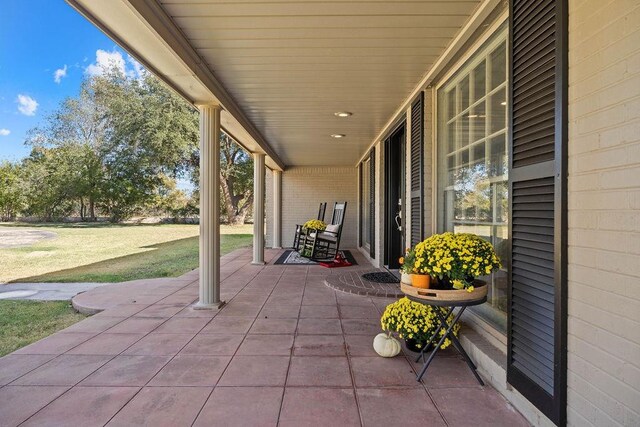 view of patio / terrace featuring a porch