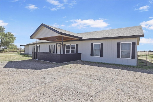 view of rear view of property