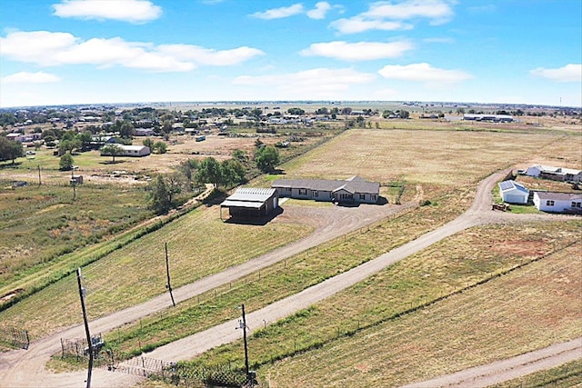 drone / aerial view featuring a rural view