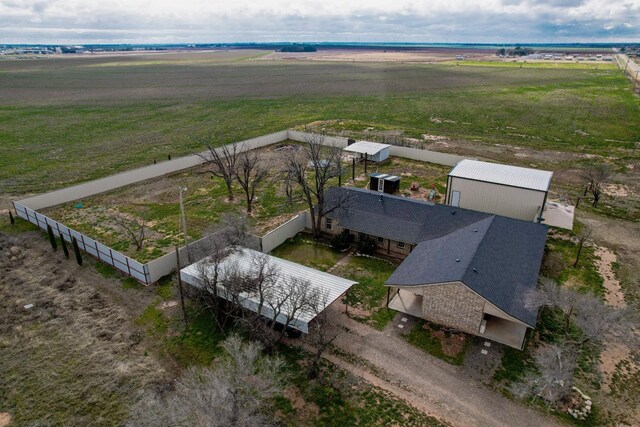 drone / aerial view featuring a rural view