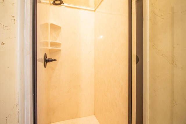 room details with a shower stall