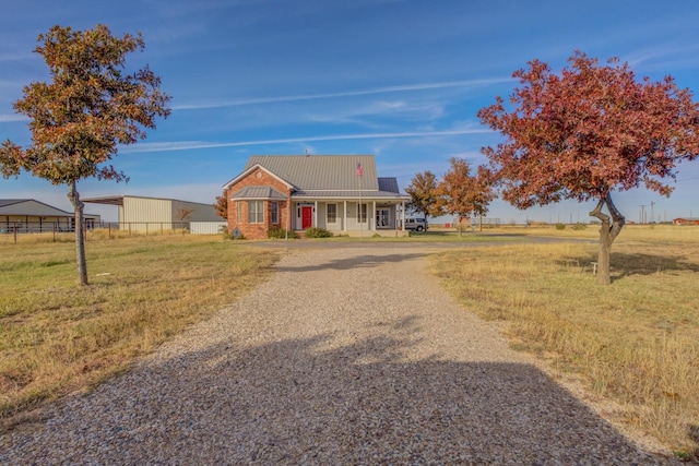 view of front of property with a porch