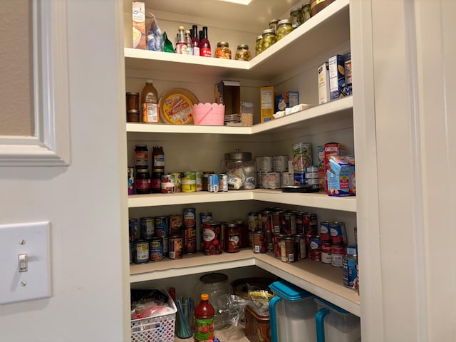 view of pantry