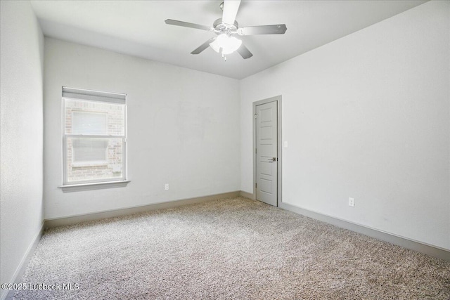 10330 Ave X Ave, Lubbock, TX 79423 - carpeted empty room featuring baseboards and ceiling fan
