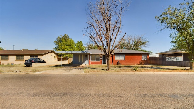 view of ranch-style home