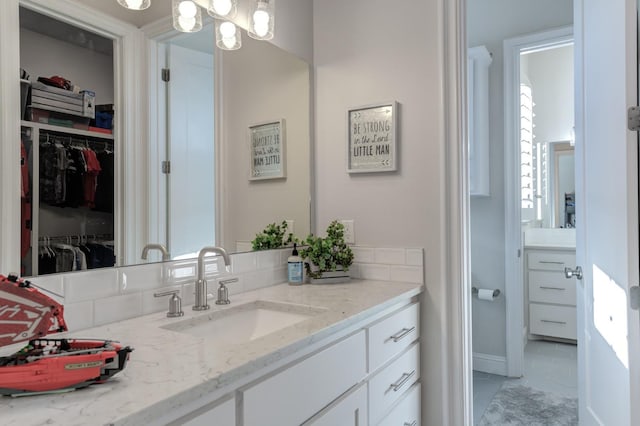 bathroom with vanity