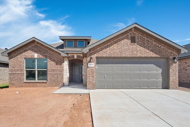 view of property featuring a garage