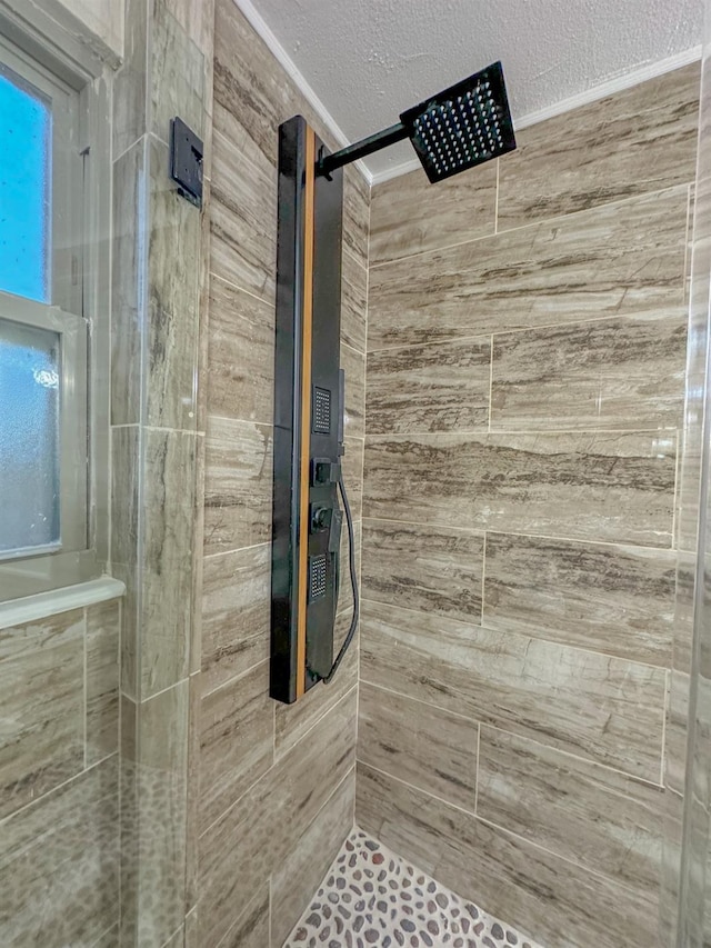 bathroom with tiled shower