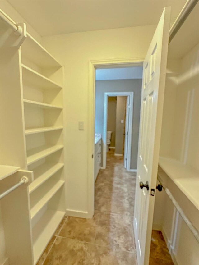 view of walk in closet