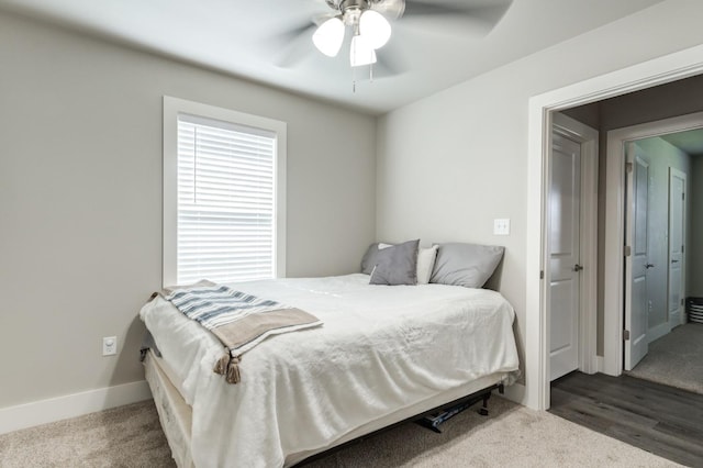 bedroom with ceiling fan