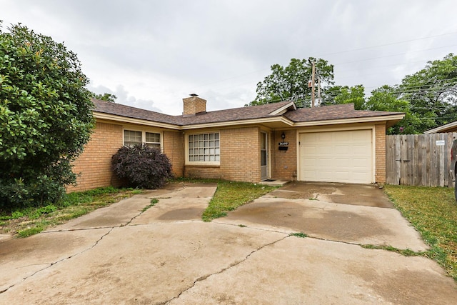 ranch-style house with a garage