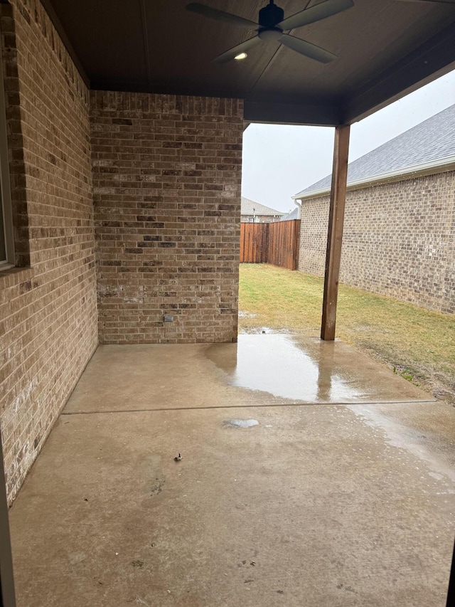 5414 112th St, Lubbock, TX 79424 - view of patio / terrace featuring ceiling fan