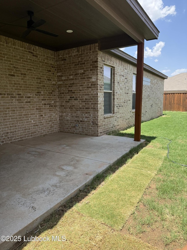 5414 112th St, Lubbock, TX 79424 - view of patio with a ceiling fan