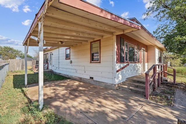 view of side of property