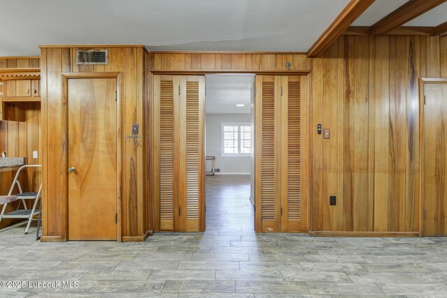 3413 42nd St, Lubbock, TX 79413 - hall with wooden walls
