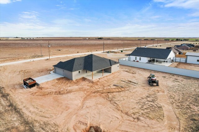 drone / aerial view with a rural view