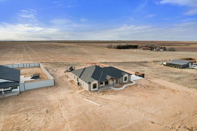 aerial view with a rural view