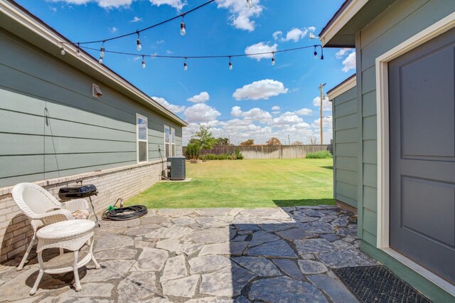 view of patio with central air condition unit