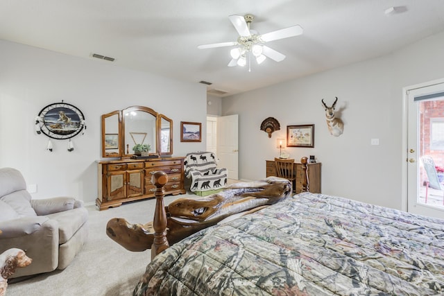 6910 Freeport Ave, Lubbock, TX 79424 - carpeted bedroom with a ceiling fan