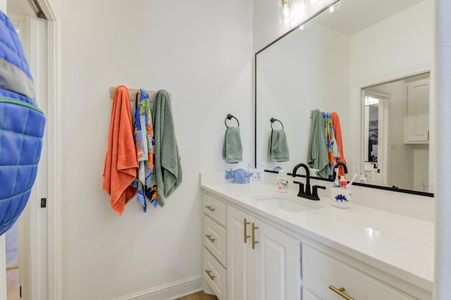 bathroom with vanity