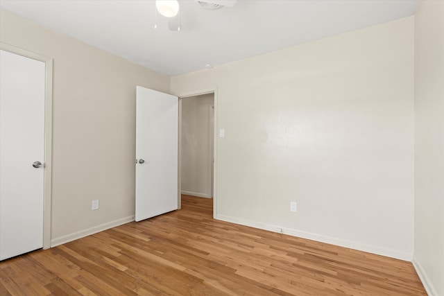 4416 33rd St, Lubbock, TX 79410 - unfurnished bedroom with light wood-style flooring and ceiling fan