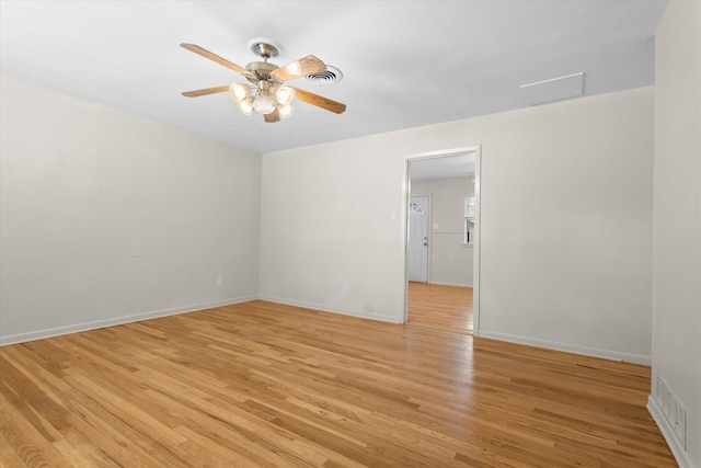4416 33rd St, Lubbock, TX 79410 - unfurnished room with ceiling fan and light wood finished floors