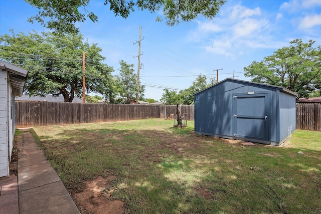 4416 33rd St, Lubbock, TX 79410 - fenced backyard with a storage shed
