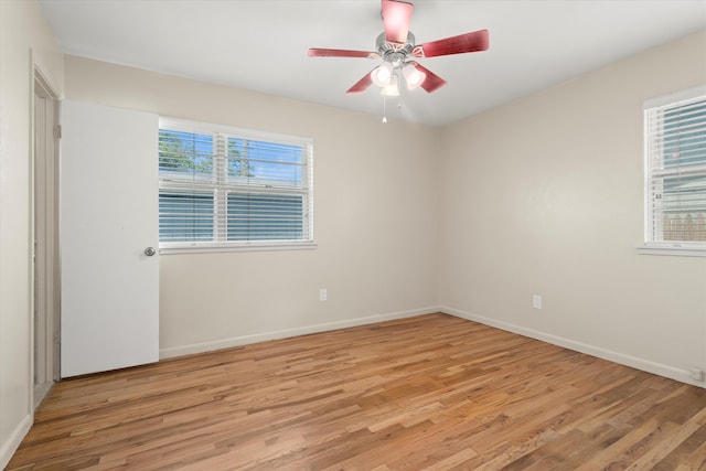 4416 33rd St, Lubbock, TX 79410 - unfurnished room featuring light wood-style floors and ceiling fan