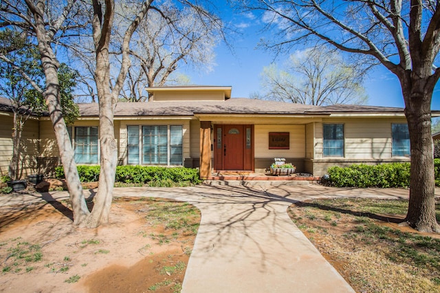 view of ranch-style home