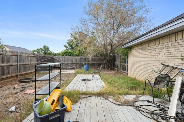 exterior space with a deck