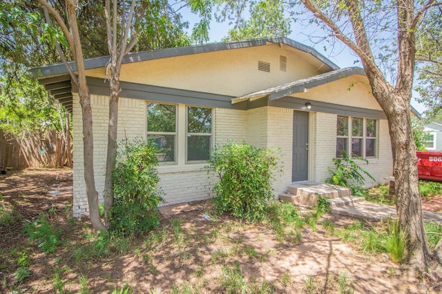 view of single story home