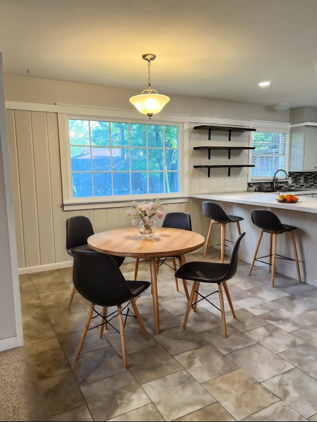 view of dining space