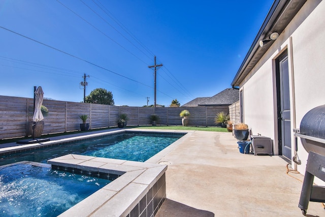 view of pool with a patio area