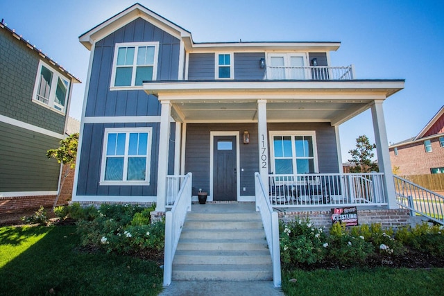 view of front of property with a porch