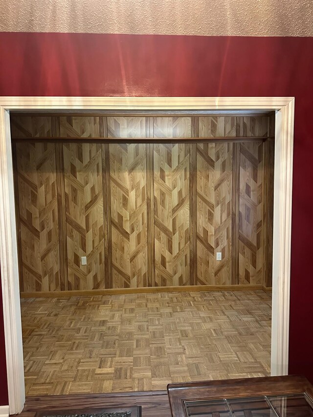 interior details featuring parquet floors