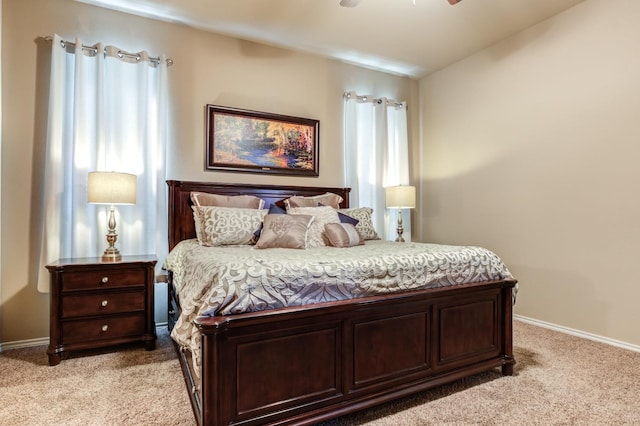 view of carpeted bedroom