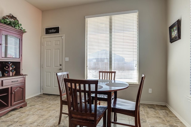 view of dining area