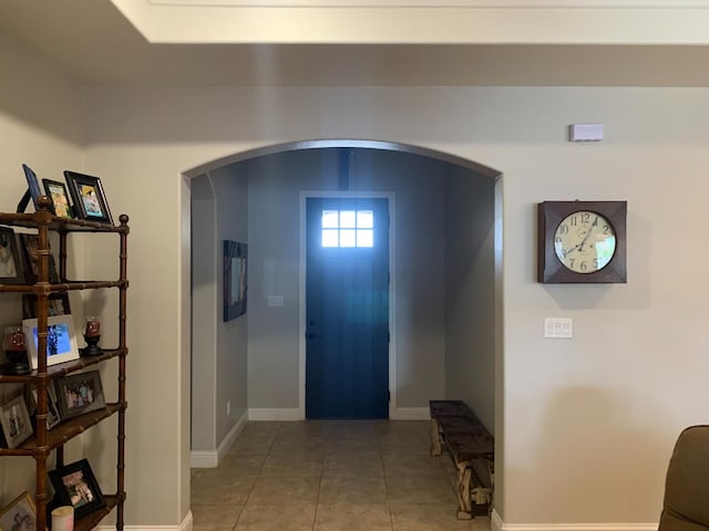 foyer featuring tile patterned floors