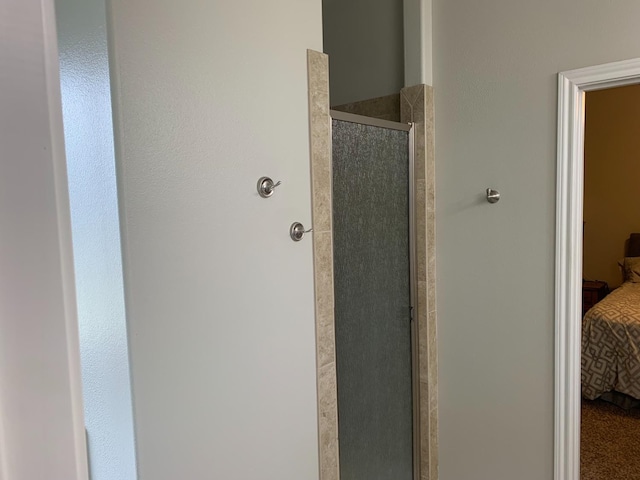 bathroom featuring walk in shower