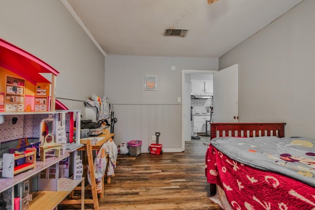 bedroom featuring dark wood-type flooring