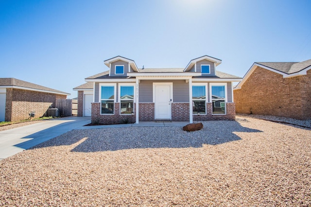 view of front of house with central AC unit