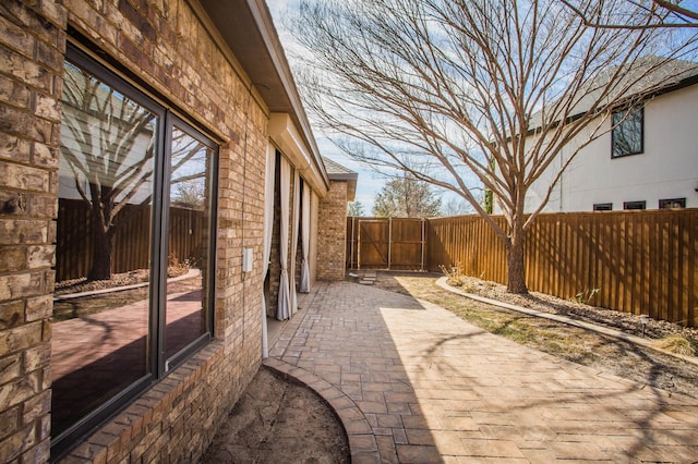 view of patio with a fenced backyard