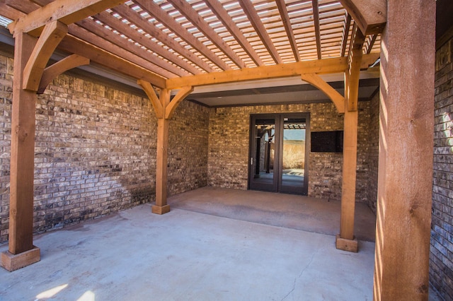 view of patio with a pergola