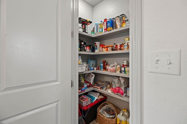 view of storage area
