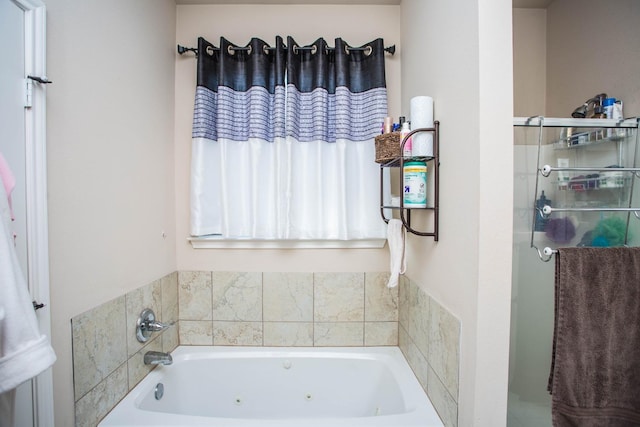 bathroom with a tub