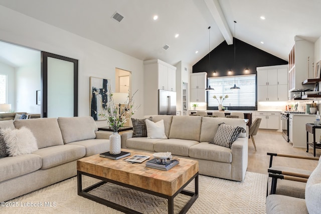 4029 136th St, Lubbock, TX 79423 - living room featuring light wood-style floors and recessed lighting