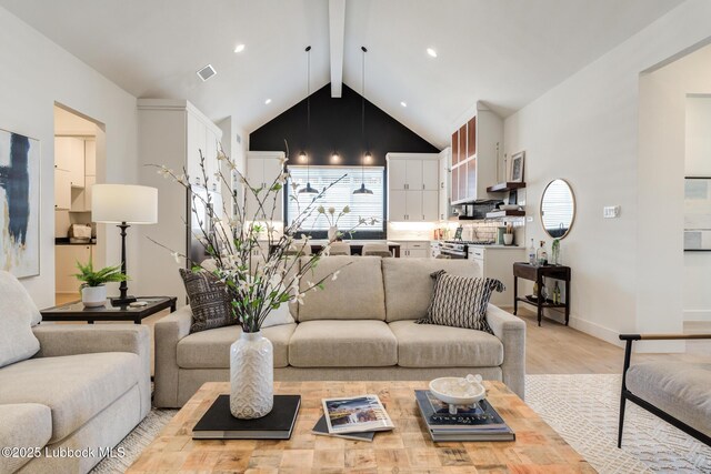 4029 136th St, Lubbock, TX 79423 - living room featuring light wood finished floors, recessed lighting, and baseboards