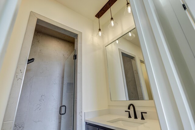 7710 46th St, Lubbock, TX 79407 - full bath featuring vanity and a shower stall