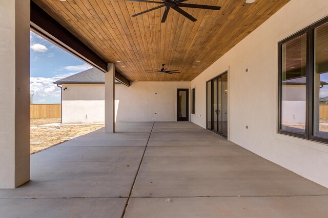 7710 46th St, Lubbock, TX 79407 - view of patio / terrace with a ceiling fan