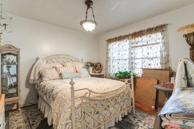 bedroom with a textured ceiling